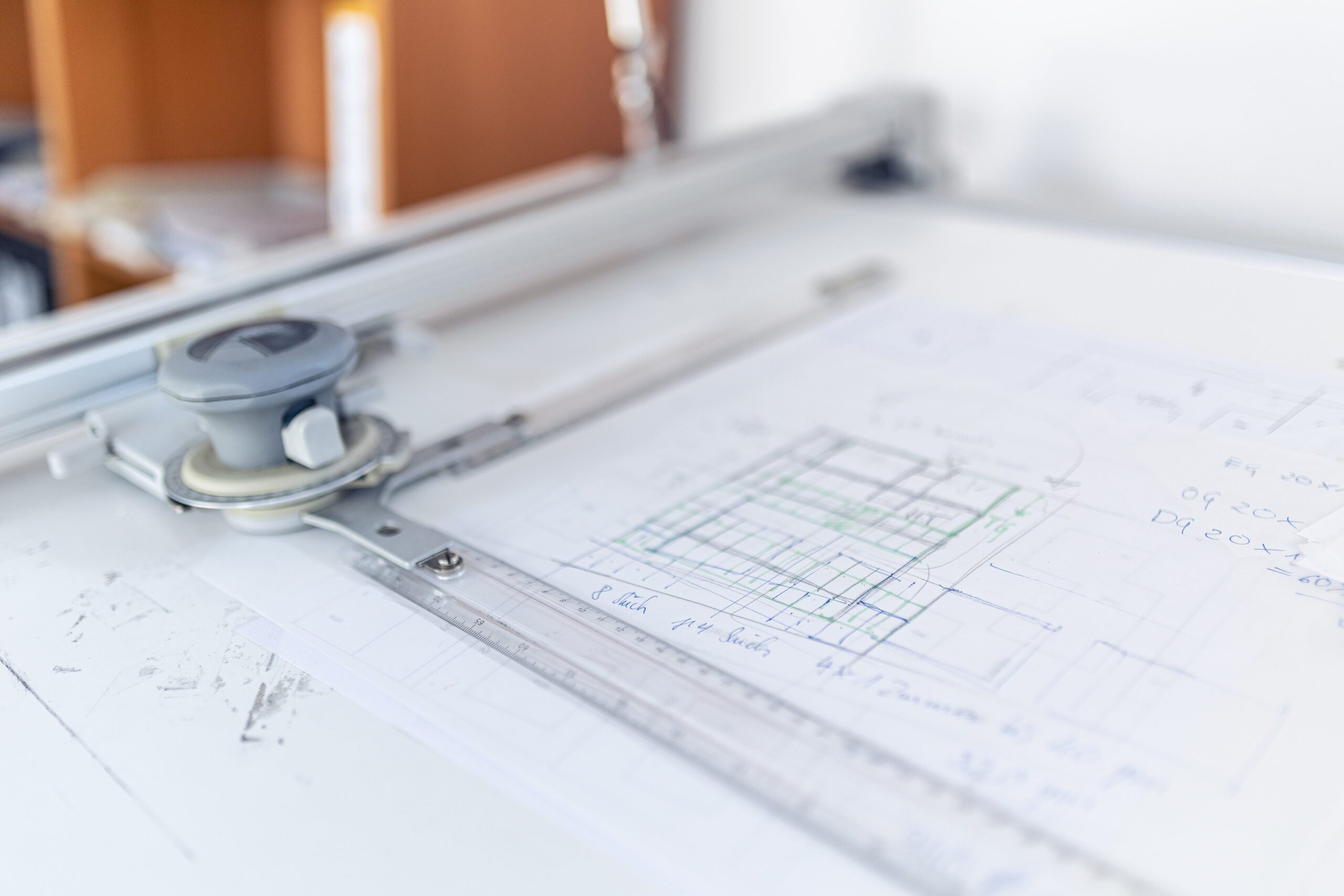 Nahaufnahme eines Zeichenbretts